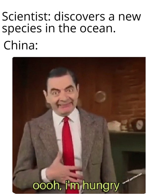 me when i see an unflushed poop - Scientist discovers a new species in the ocean. China oooh, i'm hungry