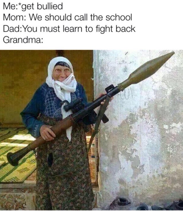russian babushka - Meget bullied Mom We should call the school DadYou must learn to fight back Grandma