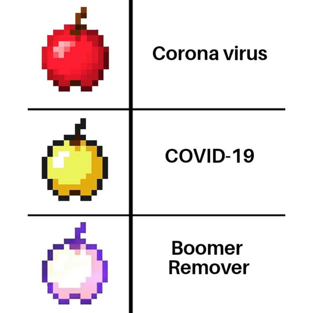 minecraft golden apple - Corona virus Covid19 Boomer Remover