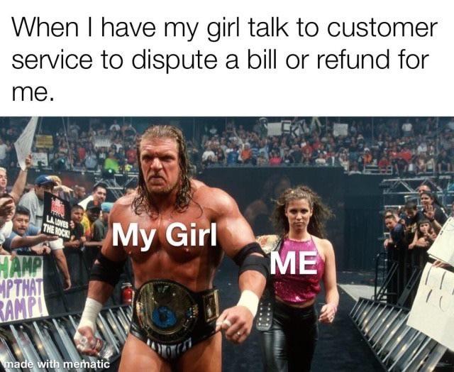 restaurant gets your order wrong - When I have my girl talk to customer service to dispute a bill or refund for me. My Girl Me Apthat Ampi made with mematic