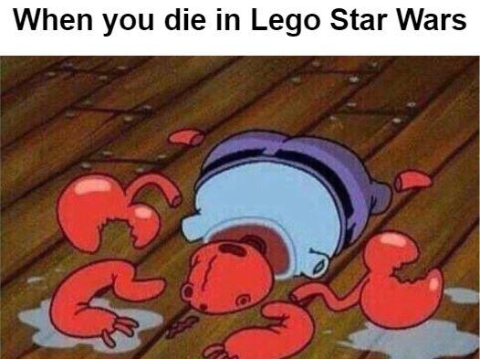 When you die in Lego Star Wars