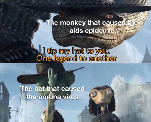 terraria memes - The monkey that caused the aids epidemics I tip my hat to you. One legend to another The bat that caused the corona virus