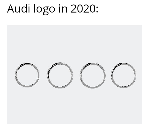 circle - Audi logo in 2020 oooo