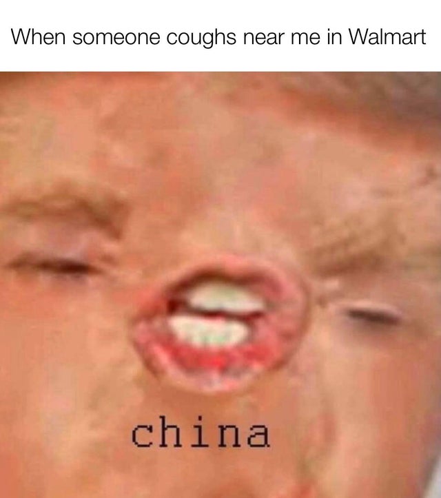 donald trump china meme - When someone coughs near me in Walmart china