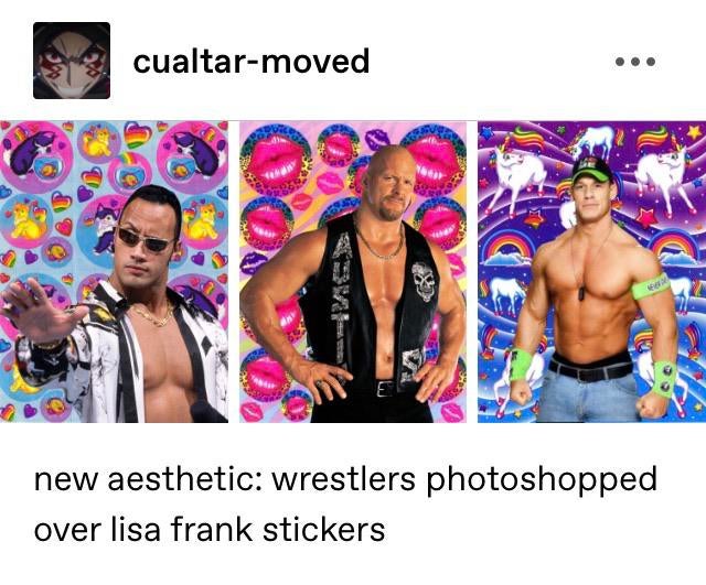 bugzy malone quotes - cualtarmoved new aesthetic wrestlers photoshopped over lisa frank stickers