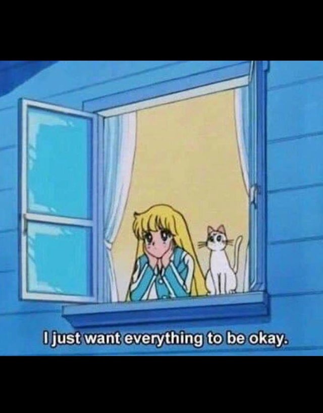 blue sailor moon aesthetic - Djust want everything to be okay.