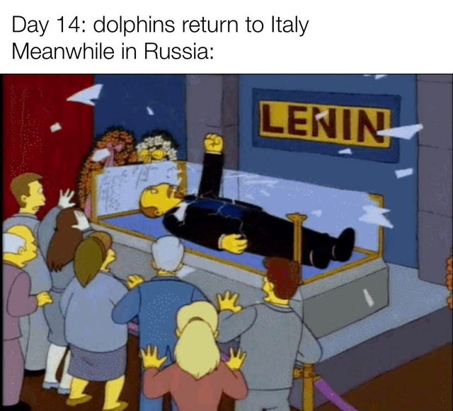 lenin tomb simpsons - Day 14 dolphins return to Italy Meanwhile in Russia Lenin