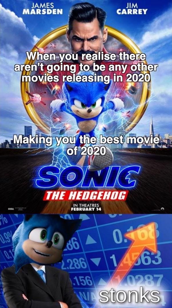 sonic dvd cover 2020 - James Marsden Jim Carrey When you realise there aren't going to be any other movies releasing in 2020 Making you the best movie.. of 2020 Sonic The Hedgehog In Theatres February 14 286 A 0.408 2.286 1.4363 .156 0287 We stonks
