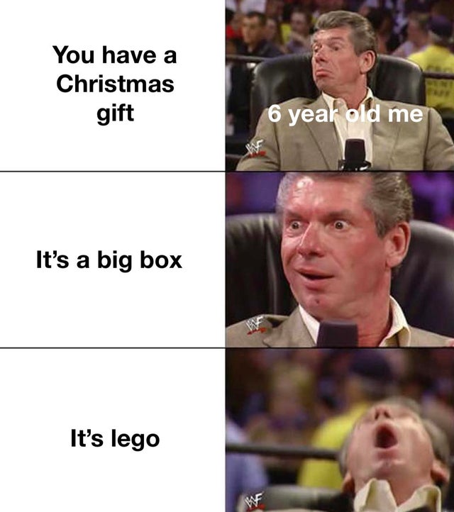 You have a Christmas gift 6 year old me It's a big box It's lego