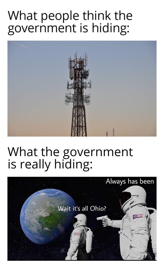 energy - What people think the government is hiding What the government is really hiding Always has been Wait it's all Ohio?