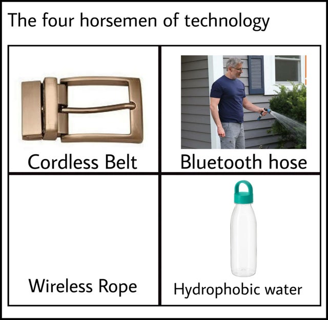 material - The four horsemen of technology Cordless Belt Bluetooth hose Wireless Rope Hydrophobic water