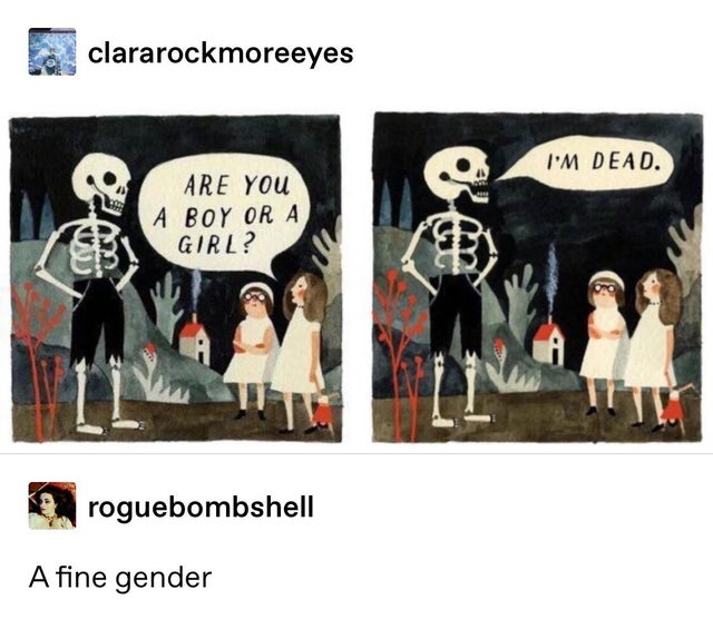 carson ellis skeleton - Le clararockmoreeyes I'M Dead. Are You A Boy Or A Girl? roguebombshell A fine gender
