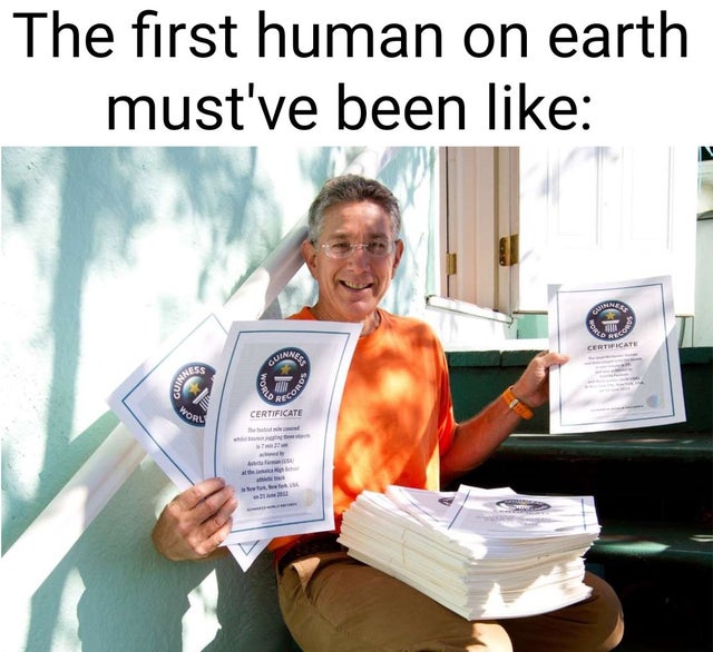 guinness world records - The first human on earth must've been