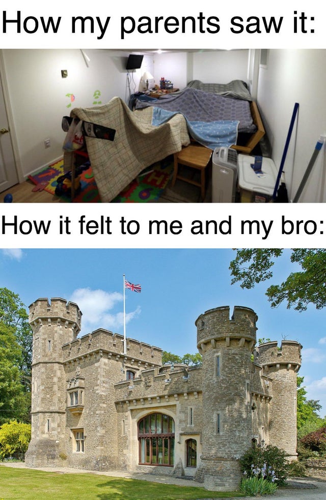 castle house plans - How my parents saw it How it felt to me and my bro