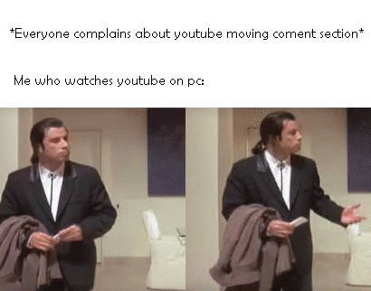travolta confused giphy - Everyone complains about youtube moving coment section Me who watches youtube on pc