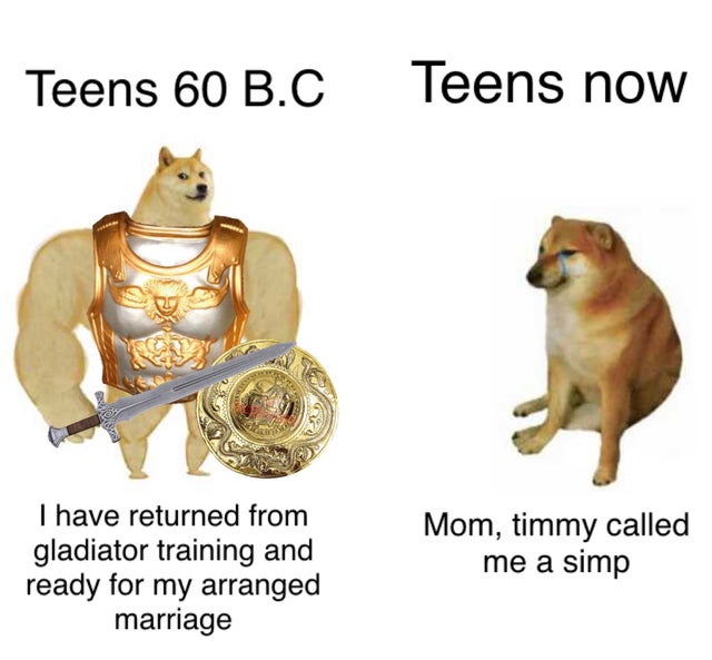 cat - Teens 60 B.C Teens now I have returned from gladiator training and ready for my arranged marriage Mom, timmy called me a simp
