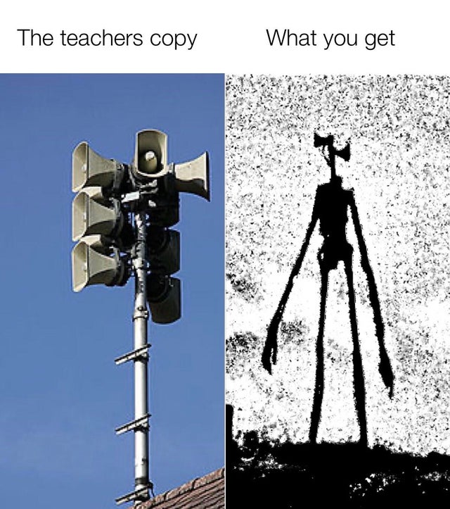 The teachers copy What you get