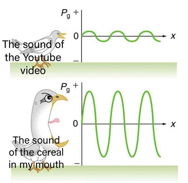 beak - Pa 0 The sound of the Youtube video Pg Ma The sound of the cereal in my mouth