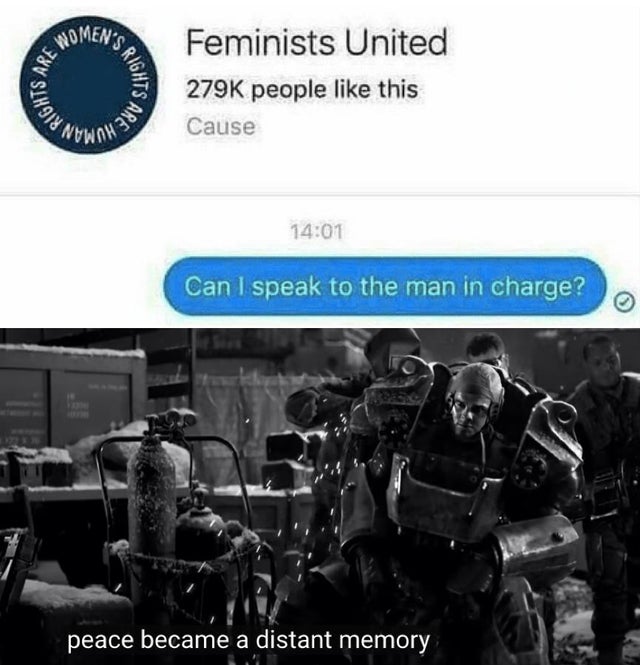 fallout 4 intro cinematic - Women'S Are Srights Feminists United people this Rights Area Cause Can I speak to the man in charge? peace became a distant memory