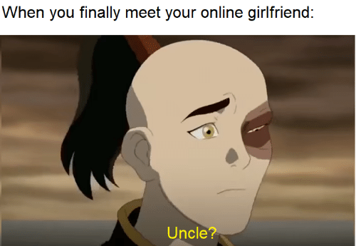 cartoon - When you finally meet your online girlfriend Uncle?