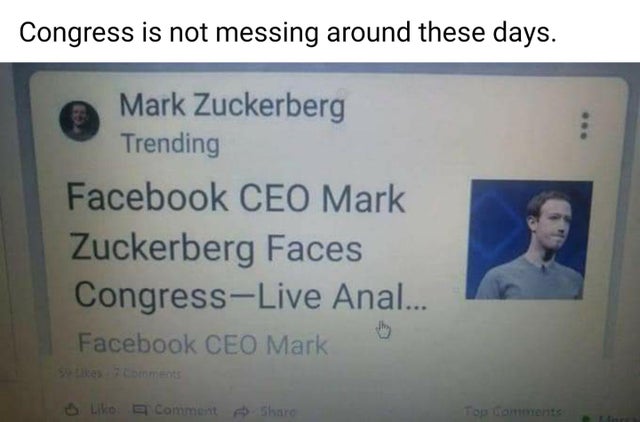 media - Congress is not messing around these days. Mark Zuckerberg Trending Facebook Ceo Mark Zuckerberg Faces CongressLive Anal... Facebook Ceo Mark Liko Comment Topment