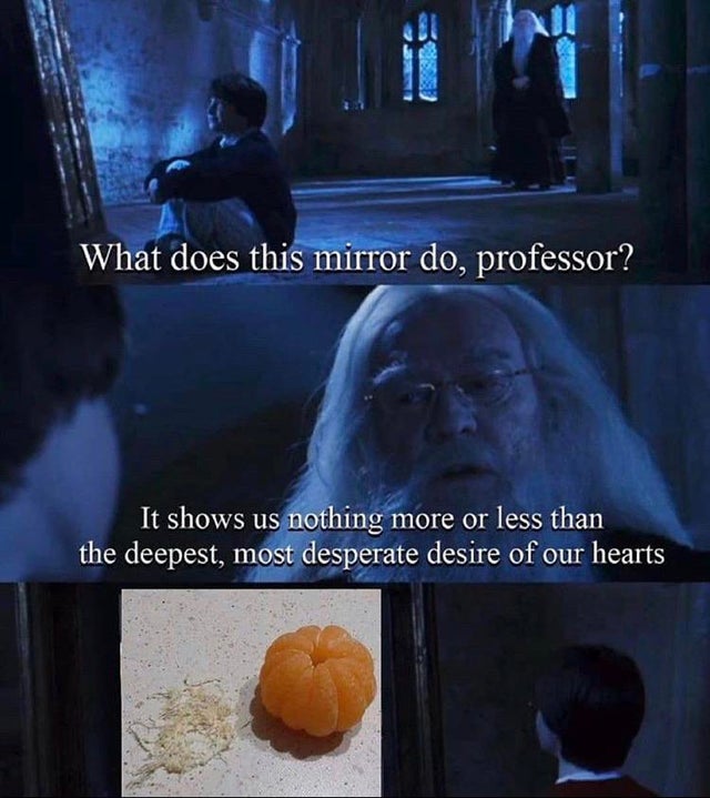 harry potter mirror of erised - What does this mirror do, professor? It shows us nothing more or less than the deepest, most desperate desire of our hearts