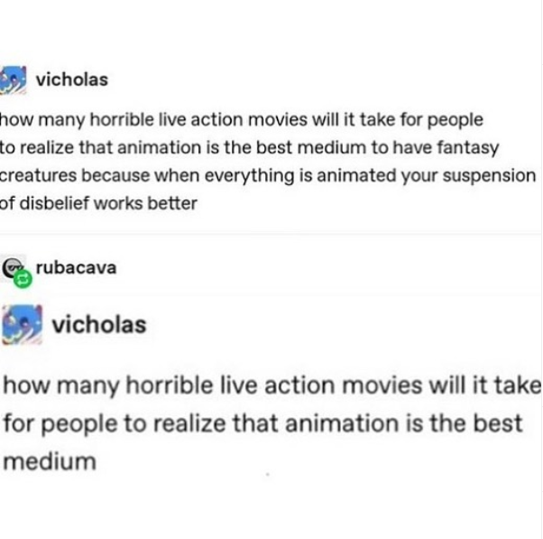 diagram - vicholas how many horrible live action movies will it take for people to realize that animation is the best medium to have fantasy creatures because when everything is animated your suspension of disbelief works better rubacava vicholas how many
