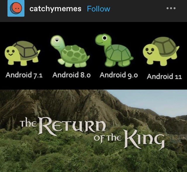 lord of the rings return of the king title card - catchymemes Android 7.1 Android 8.0 Android 9.0 Android 11 The Return of the King