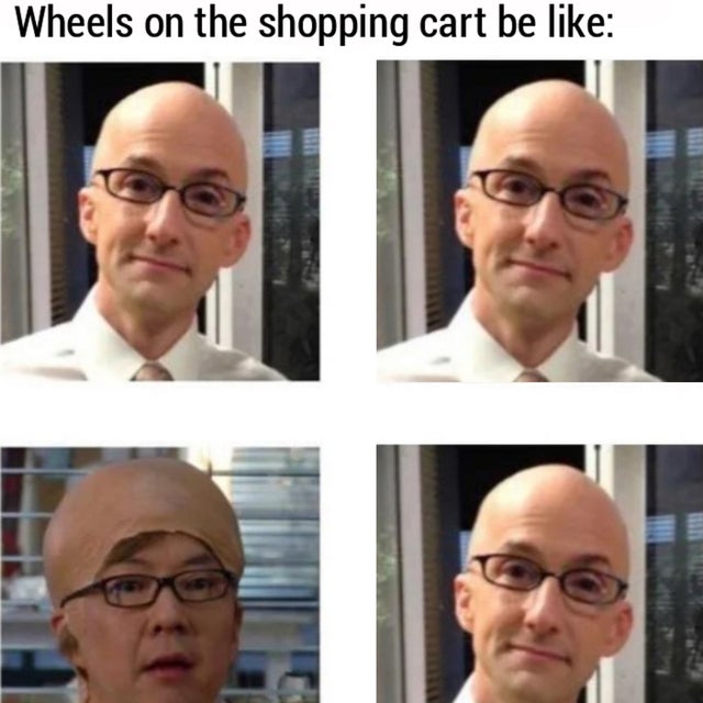 glasses - Wheels on the shopping cart be