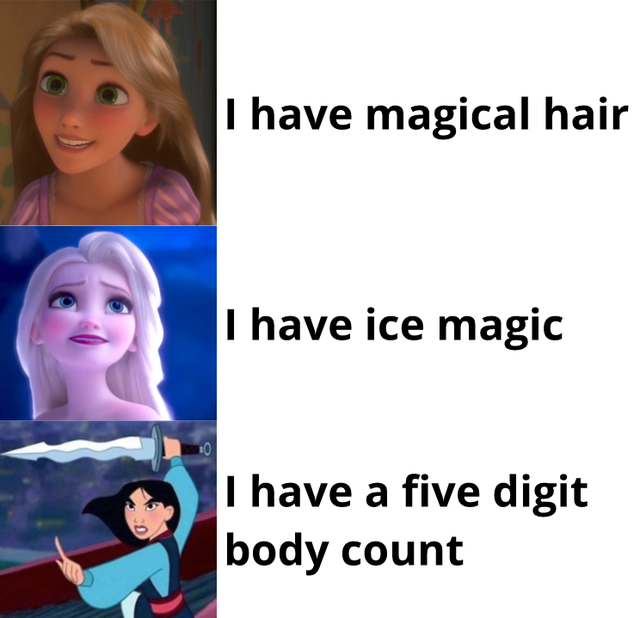 smile - I have magical hair I have ice magic I have a five digit body count