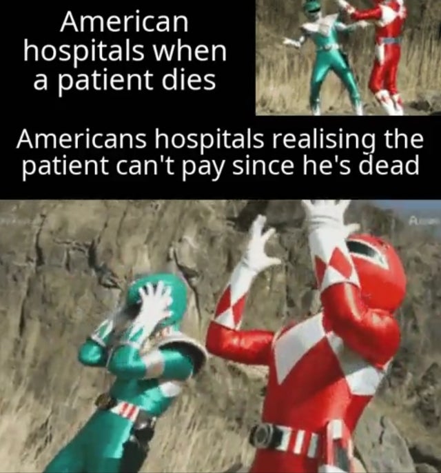 photo caption - American hospitals when a patient dies Americans hospitals realising the patient can't pay since he's dead