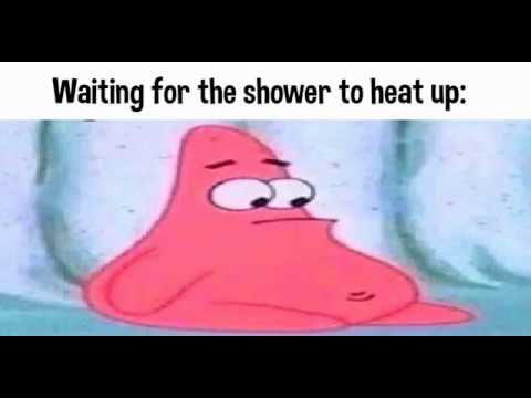 cartoon - Waiting for the shower to heat up
