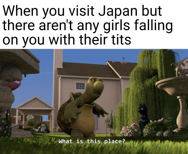 change the world - When you visit Japan but there aren't any girls falling on you with their tits What is this place?