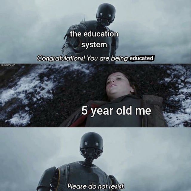 thirty years war meme - the education system Congratulations! You are being educated Reysbaeok 5 year old me Please do not resist