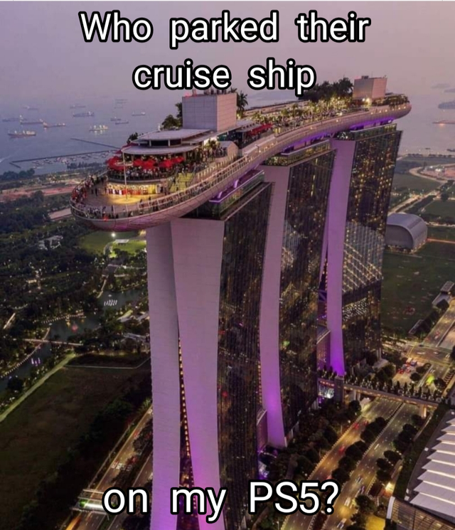 marina bay sands hotel - Who parked their cruise ship on my PS5?