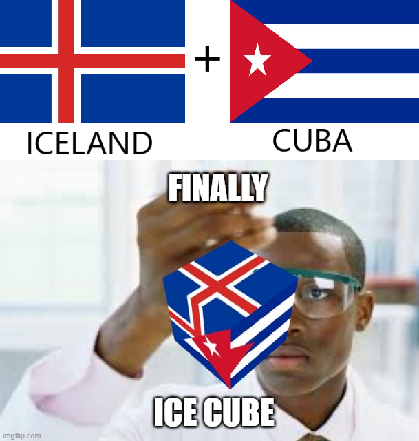 finally meme - Iceland Cuba Finally Ice Cube imgfilip.com
