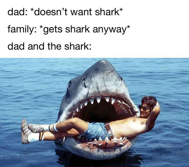 steven spielberg jaws - dad doesn't want shark family gets shark anyway dad and the shark prettycooltim