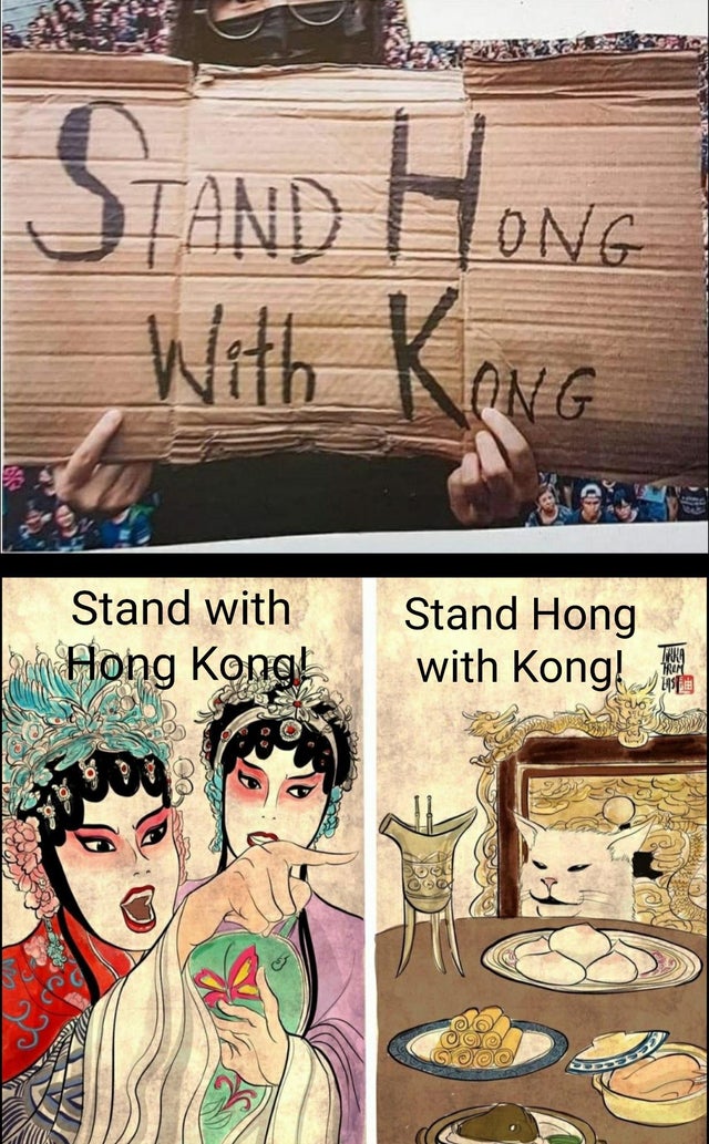 woman yelling at cat ancient - Stand H With Long Ong Stand with Hong Kong! Stand Hong with Kong!