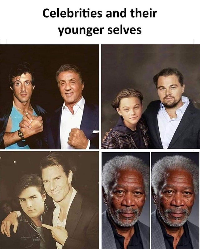 gentleman - Celebrities and their younger selves