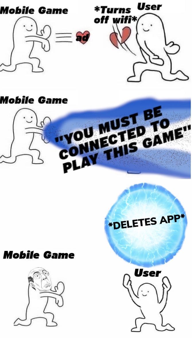 head - Mobile Game Turns User off wifi Mobile Game Ftyou Must Be Connected To Play This Game" Deletes App Mobile Game User end