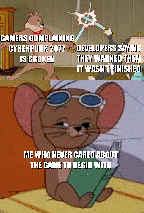 legal reasons that's a joke - Gamers Complaining Cyberpunk 2071 Developers Saying Is Broken They Warned Them It Wasn'T Finished Me Who Never Cared About The Game To Begin With