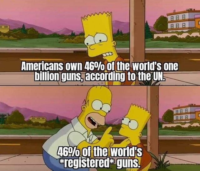 no more kids in cages meme - Be Americans own 46% of the world's one billion guns, according to the Un. Brie a 46% of the world's registered guns.