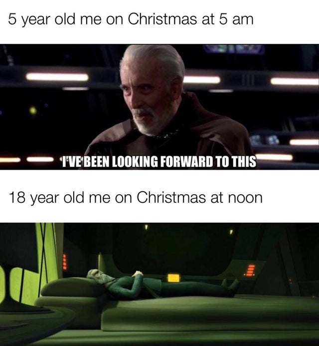 sex is temporary meme - 5 year old me on Christmas at 5 am T'Ve Been Looking Forward To This 18 year old me on Christmas at noon