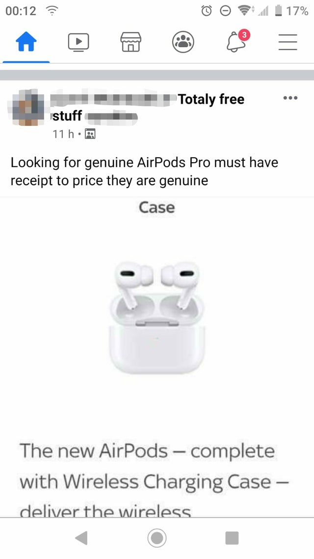 diagram - o 17% na Totaly free ... stuff 11 h. Looking for genuine AirPods Pro must have receipt to price they are genuine Case The new AirPods complete with Wireless Charging Case deliver the wireless