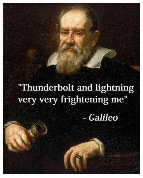 galileo galilei - Thunderbolt and lightning very very frightening me Galileo