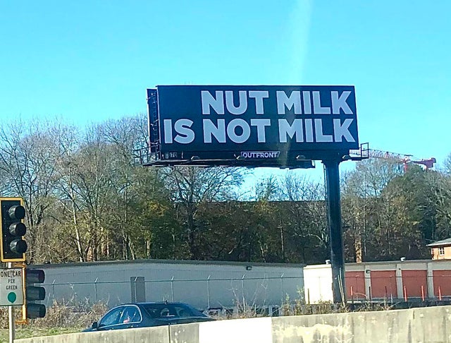 billboard - Nut Milk Is Not Milk Outfront Onestar Per Celt B