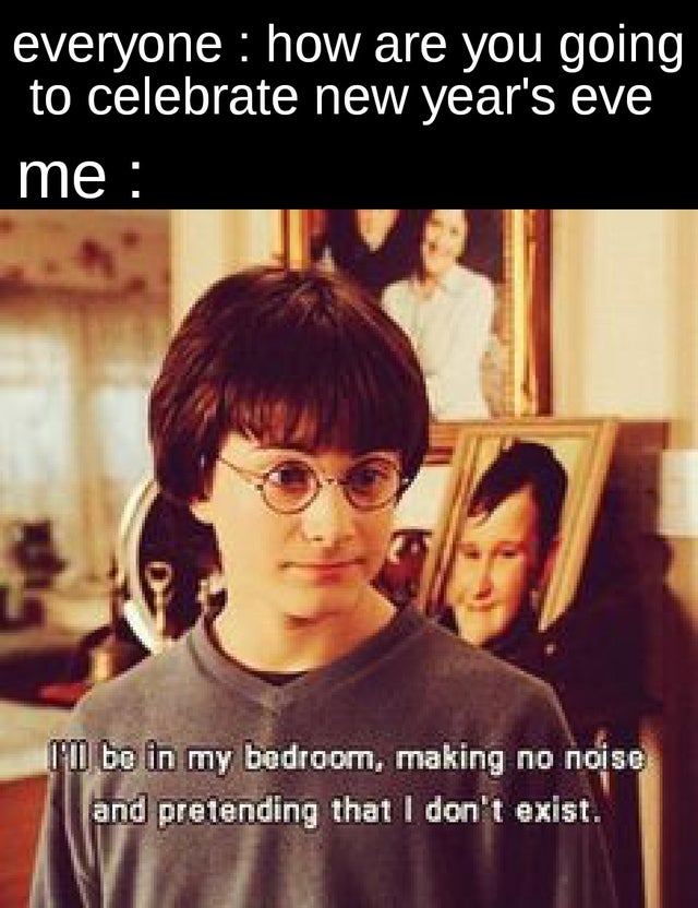 harry potter quotes movies - everyone how are you going to celebrate new year's eve me I'll be in my bedroom, making no noise and pretending that I don't exist.