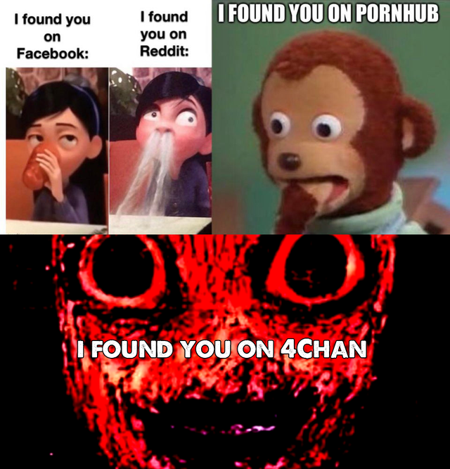 head - I Found You On Pornhub I found you on Facebook I found you on Reddit C I Found You On 4CHAN