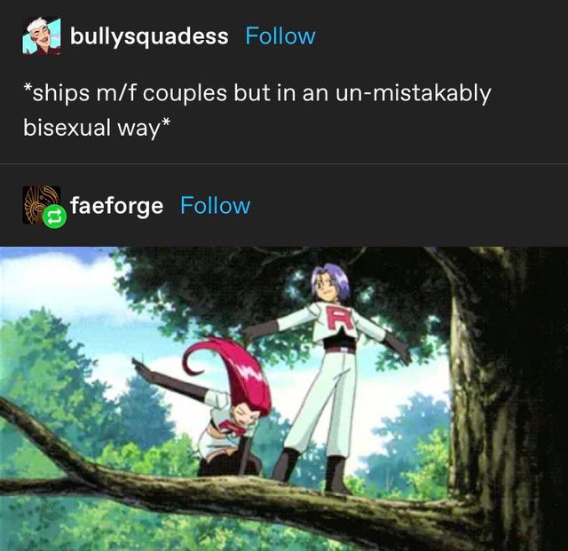 cartoon - bullysquadess ships mf couples but in an unmistakably bisexual way faeforge