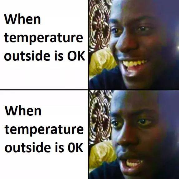 When temperature outside is Ok When temperature outside is Ok